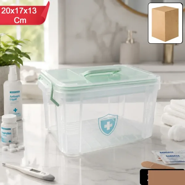 Plastic Medicine Storage Box – Secure Locking & Portable Design