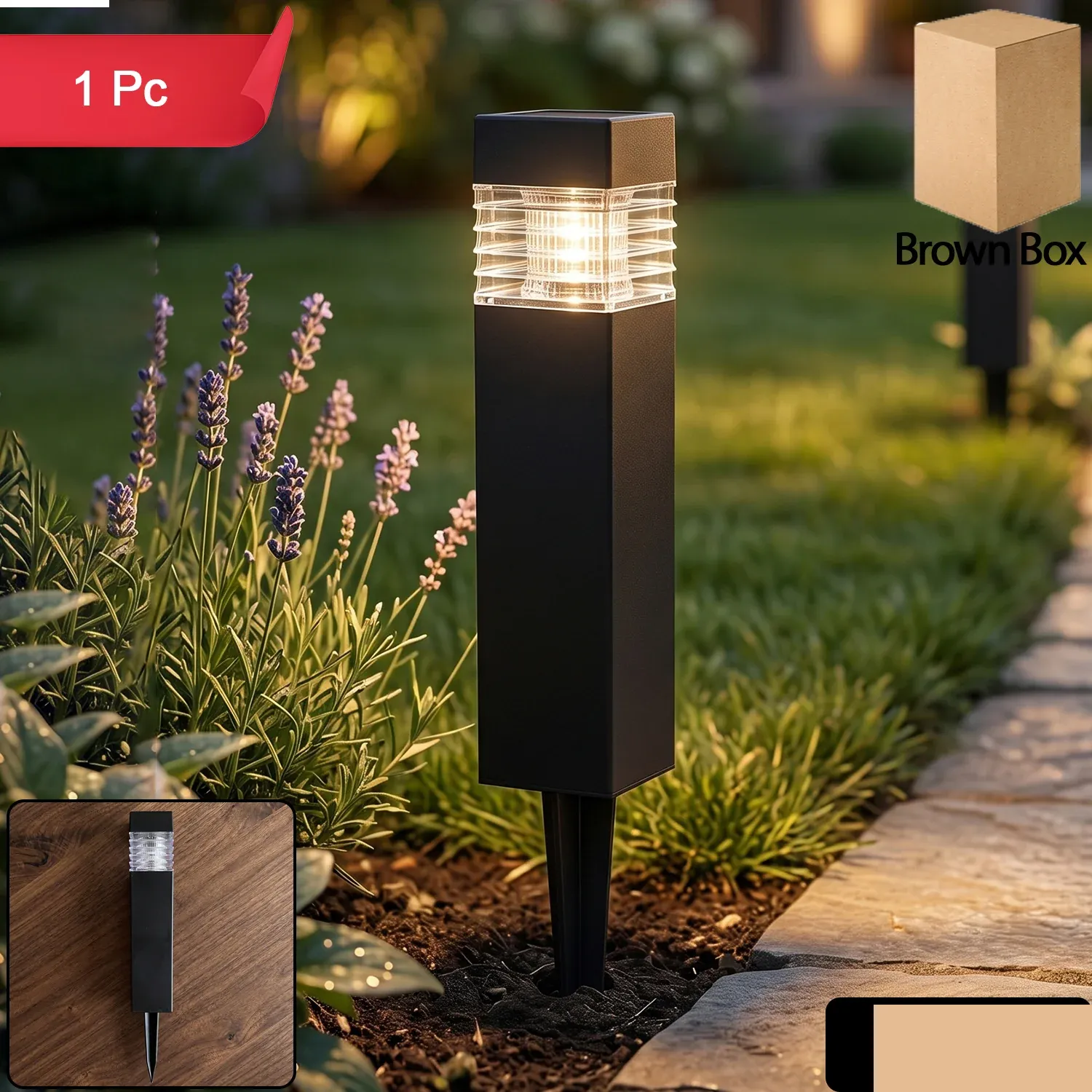Garden Solar Light – Waterproof Outdoor LED Lamp for Pathways - Detailed Feature View 1