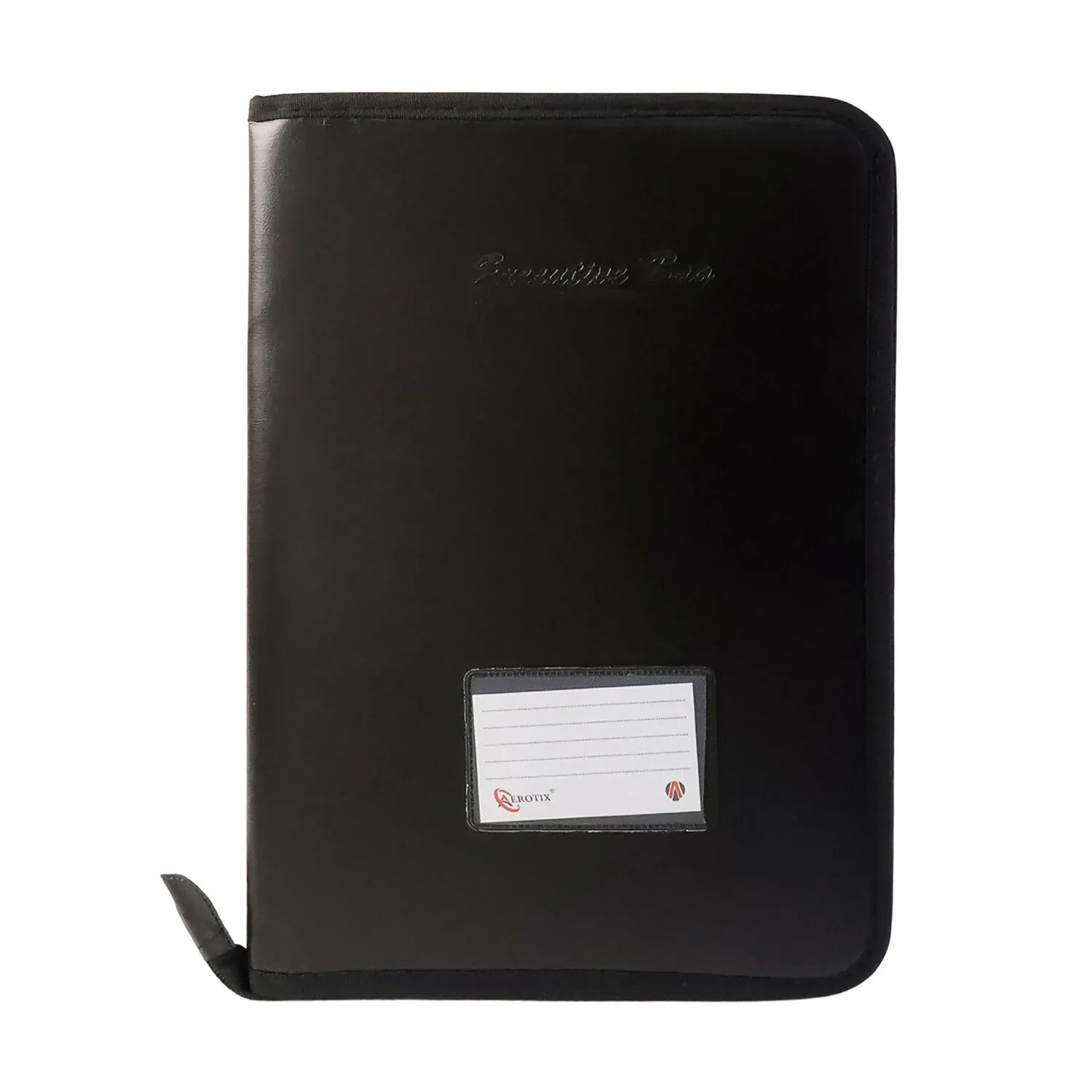 Executive Zipper Document File Folder with 20 Clear Sleeves - Detailed Feature View 4