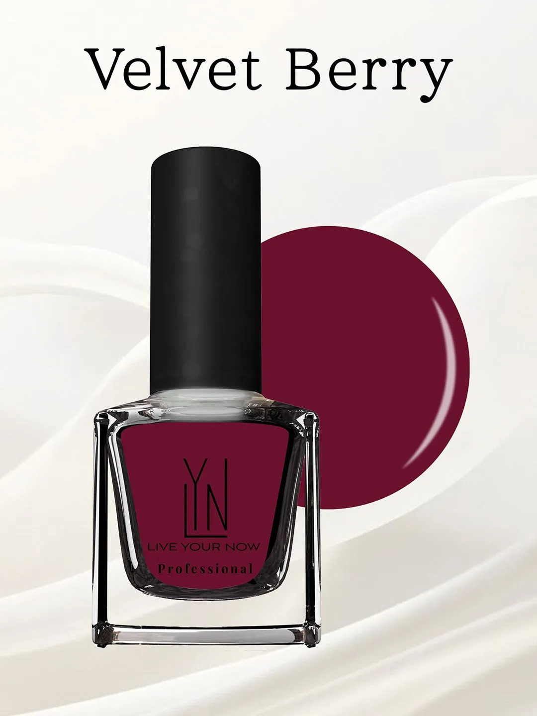LYN LIVE YOUR NOW Long Lasting Fast Dry Nail Polish - Velvet Berry-12 ml - Detailed Feature View 4