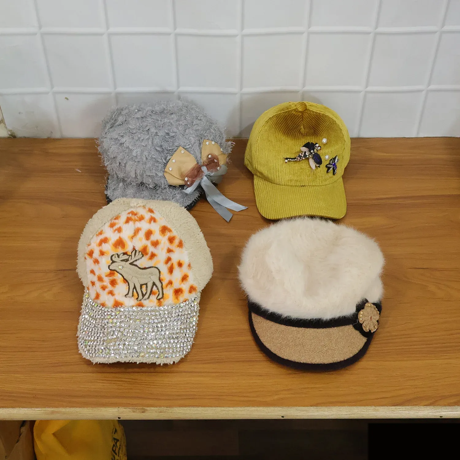 Stylish Winter & Summer Designer Cap – Soft Fur, Embroidered (1 Pc) - Detailed Feature View 7