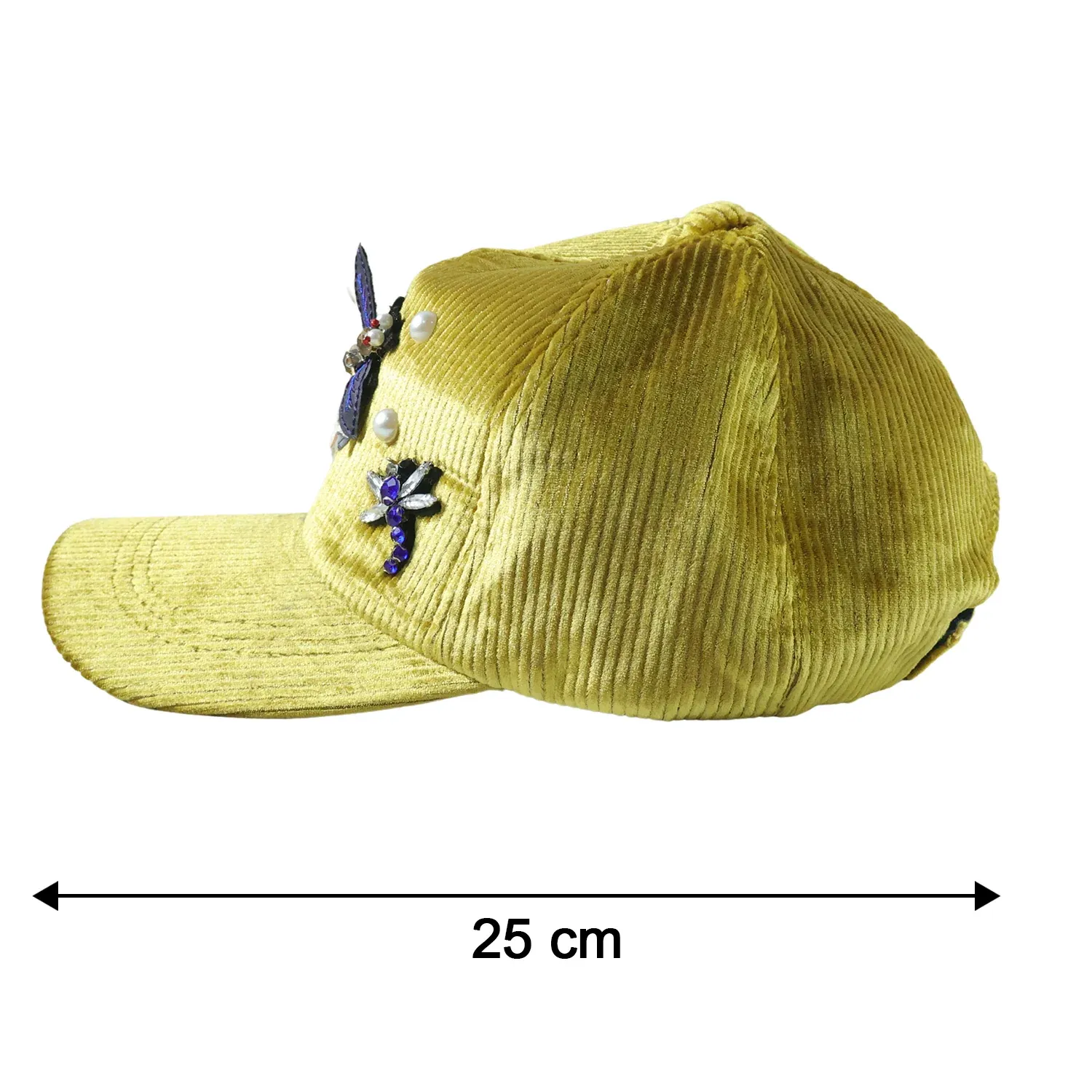 Stylish Winter & Summer Designer Cap – Soft Fur, Embroidered (1 Pc) - Detailed Feature View 5
