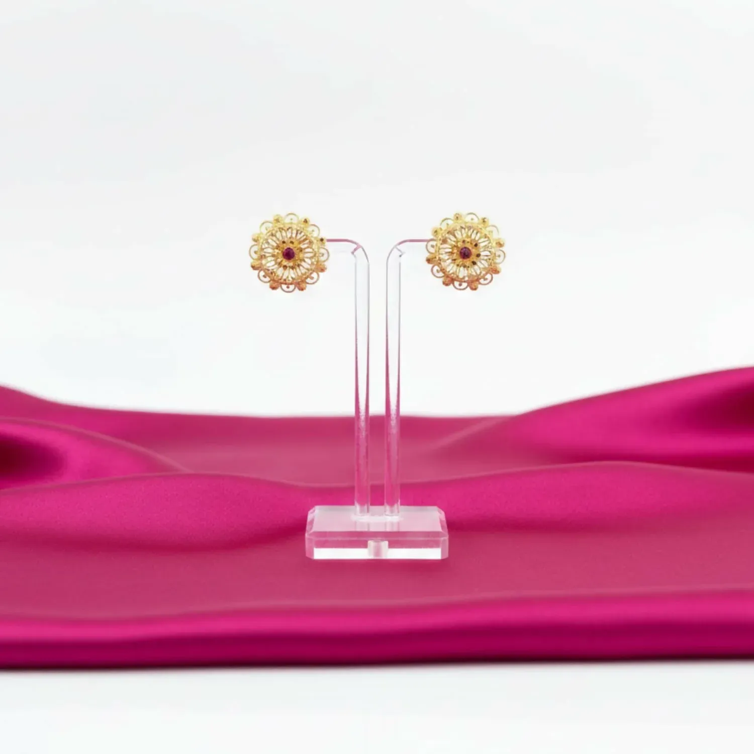 Party Wear Golden Jhumki | Elegant Ethnic Earrings for Girls - Detailed Feature View 2
