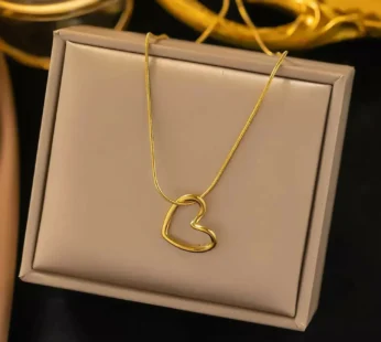 Elegant Gold Heart Pendant Necklace for Women – Minimalist Love Charm Jewelry