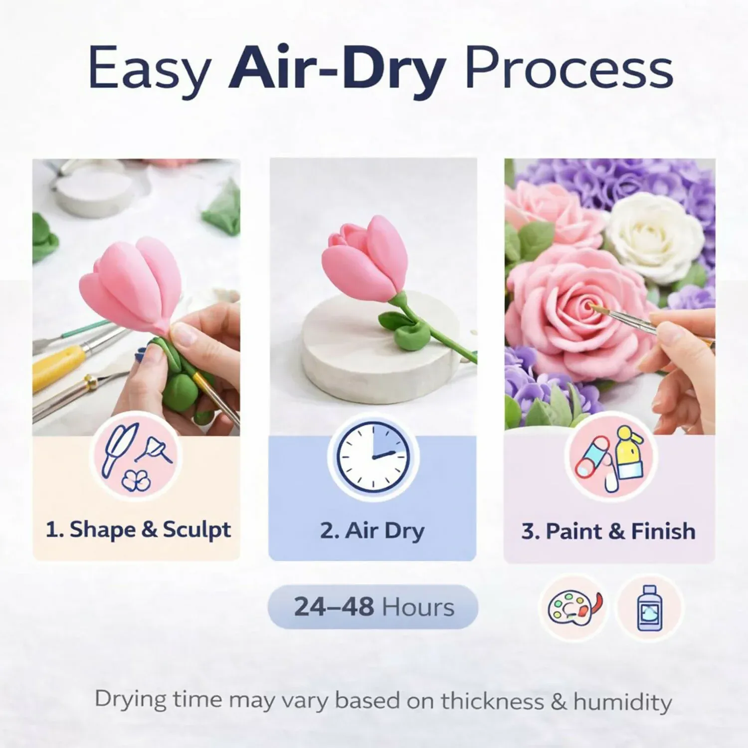 NARA Air-Dry Clay for Sculpting, DIY Crafts & Modeling Projects (250 g) - Detailed Feature View 5