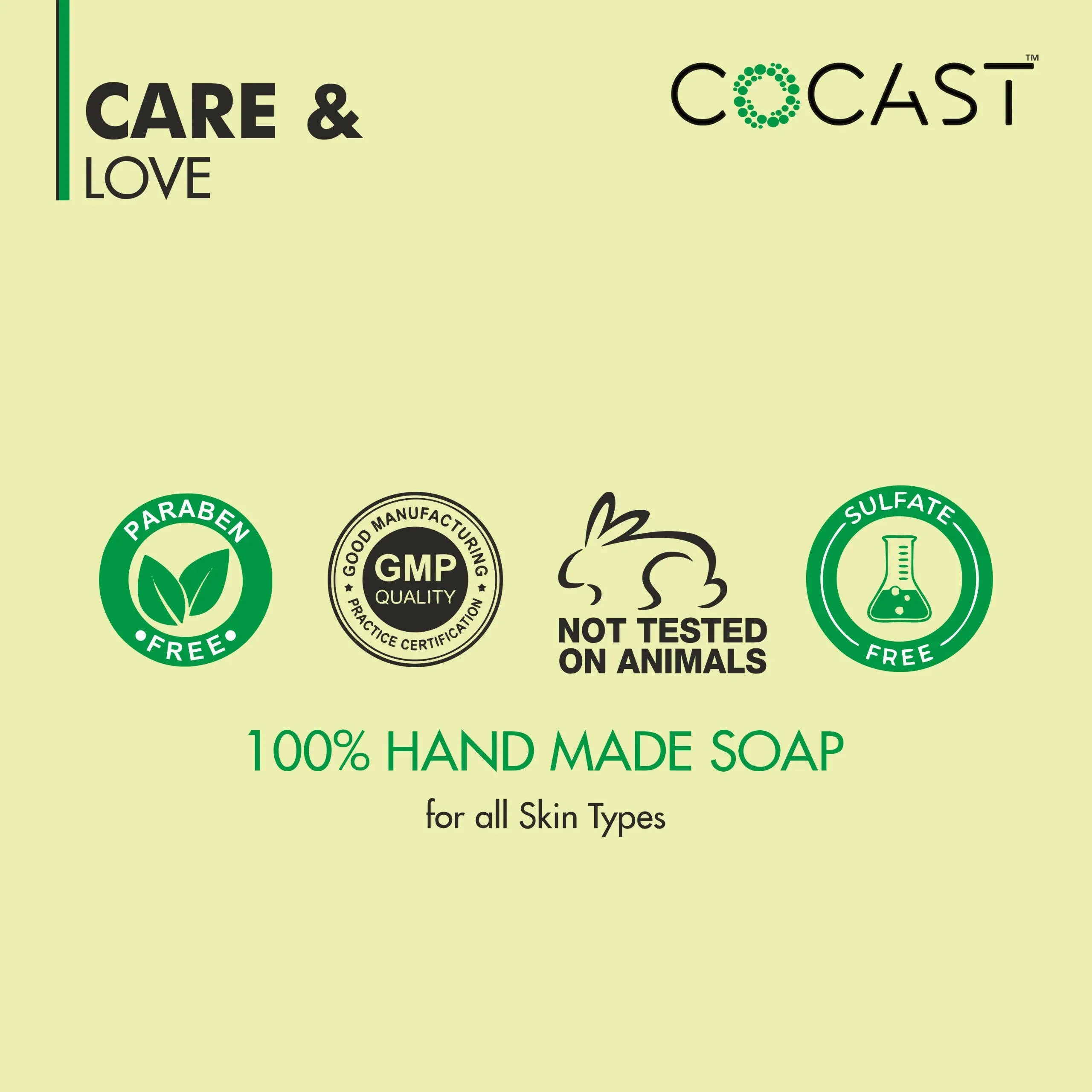 COCAST Premium Luxury Neem Basil Herbal Bathing Soap (100gm) - Detailed Feature View 3