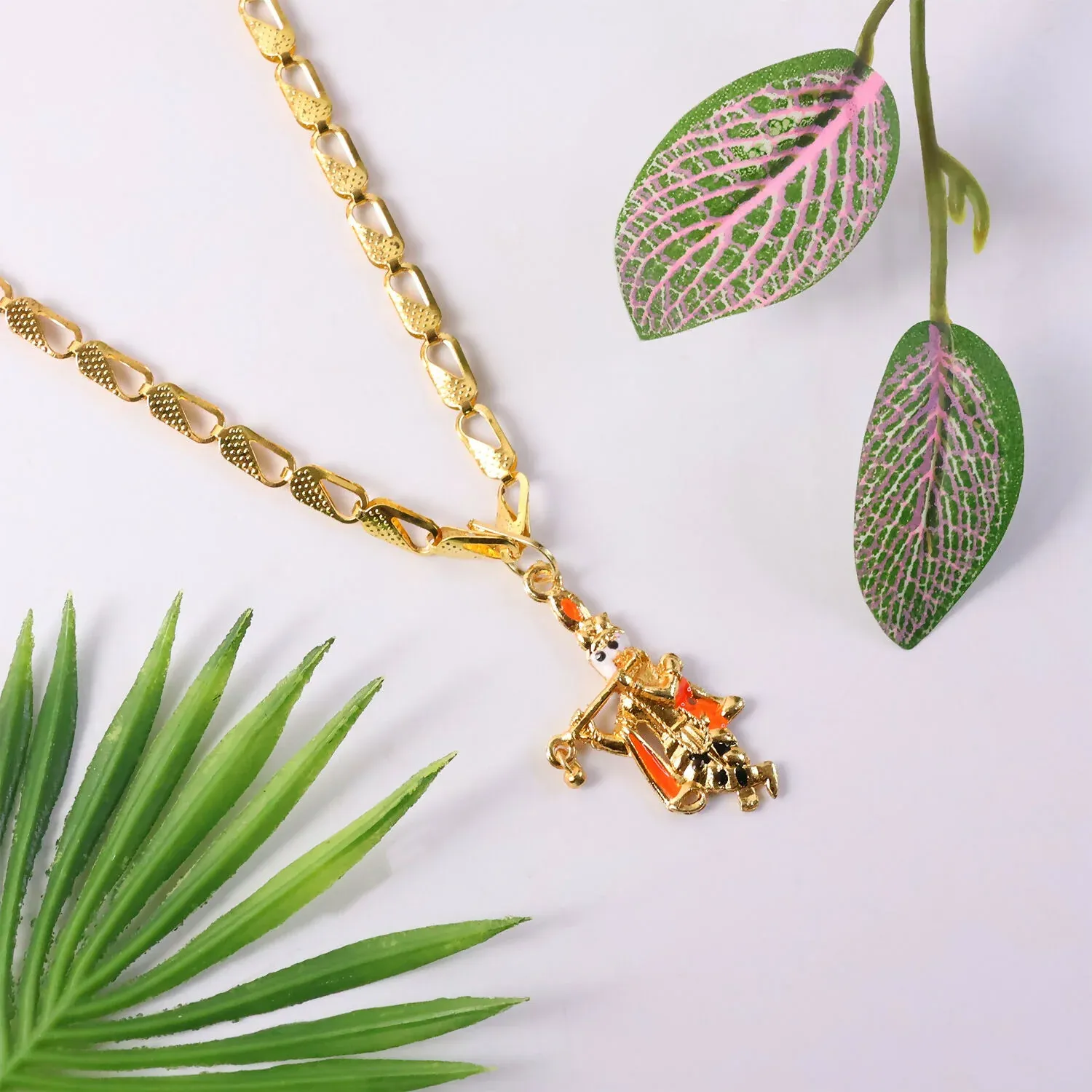 Premium Lord Krishna Pendant with Chain – Eternal Divine Charm Necklace - Buy Online at Alikart