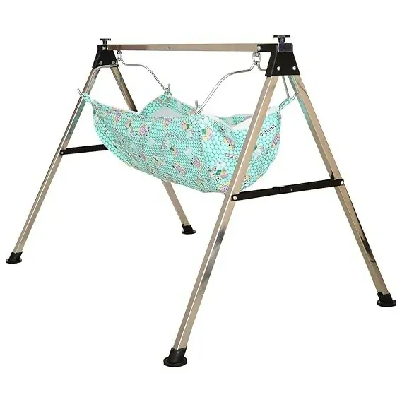 ComfortNest Baby Hammock Cradle with Foldable Stainless Steel Stand - 5 kg - Detailed Feature View 3