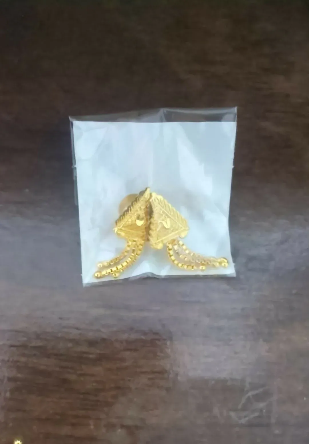 Nice 3 Line Golden Earrings for Women & Girls – Traditional Fancy Jewellery Gift - Detailed Feature View 4