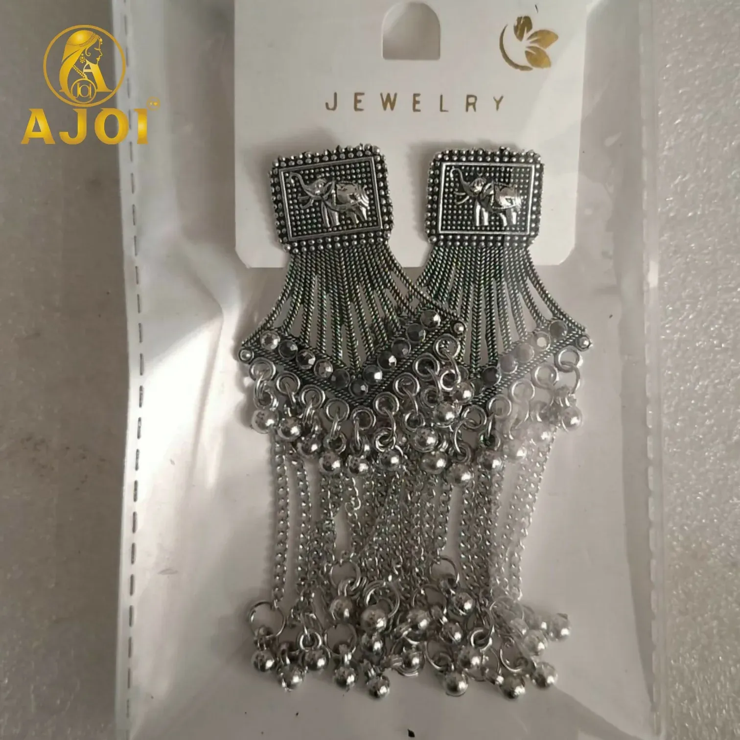 Heritage Silver Elephant Earrings - Detailed Feature View 3