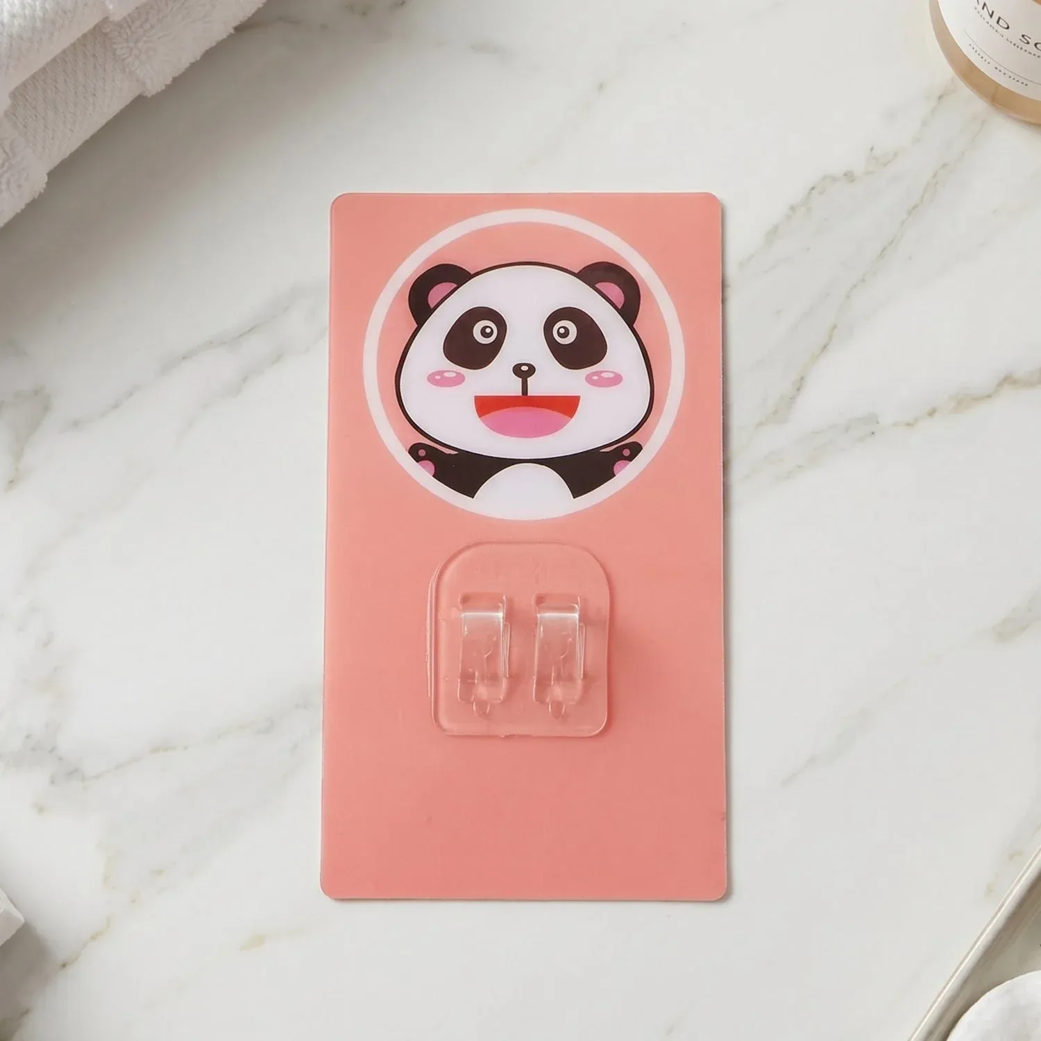 Cartoon Adhesive Plastic Wall Hook - Strong Hold, No Drilling (1 Pc) - Detailed Feature View 2