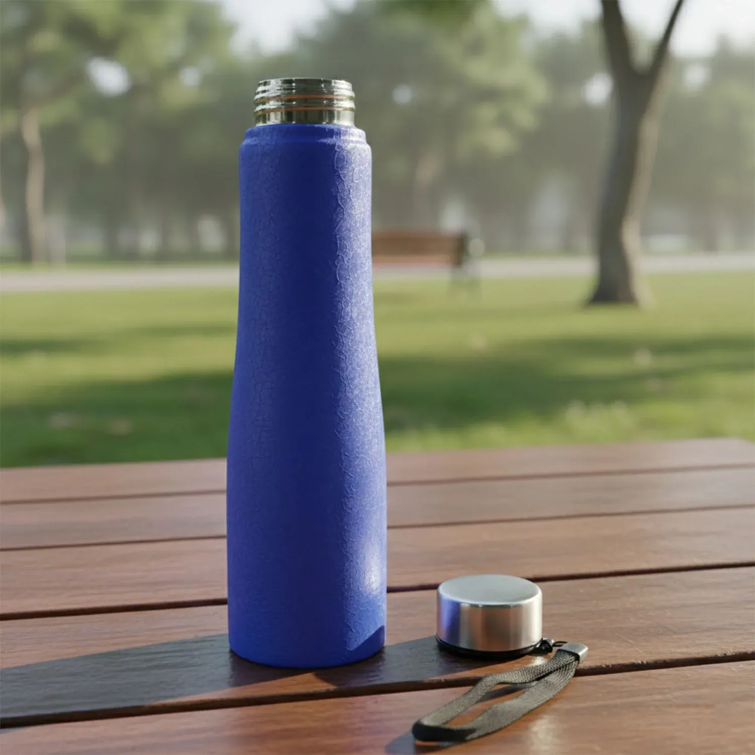 Stainless Steel Water Bottle – Leakproof with Carry Strap 1000 ML - Detailed Feature View 2