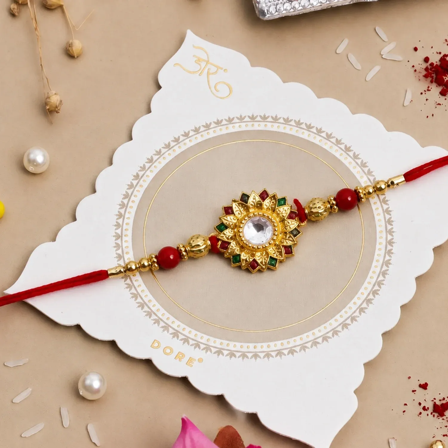 Premium Veera Ki Rakhi – Elegant Traditional Rakhi for Brother - Buy Online at Alikart