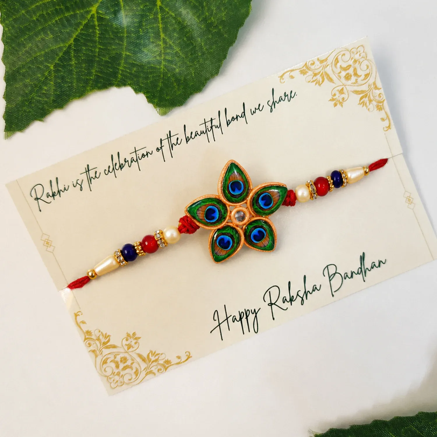 Premium Mor Pankh Rakhi – Unique Star-Shaped Peacock Design for Raksha Bandhan - Buy Online at Alikart