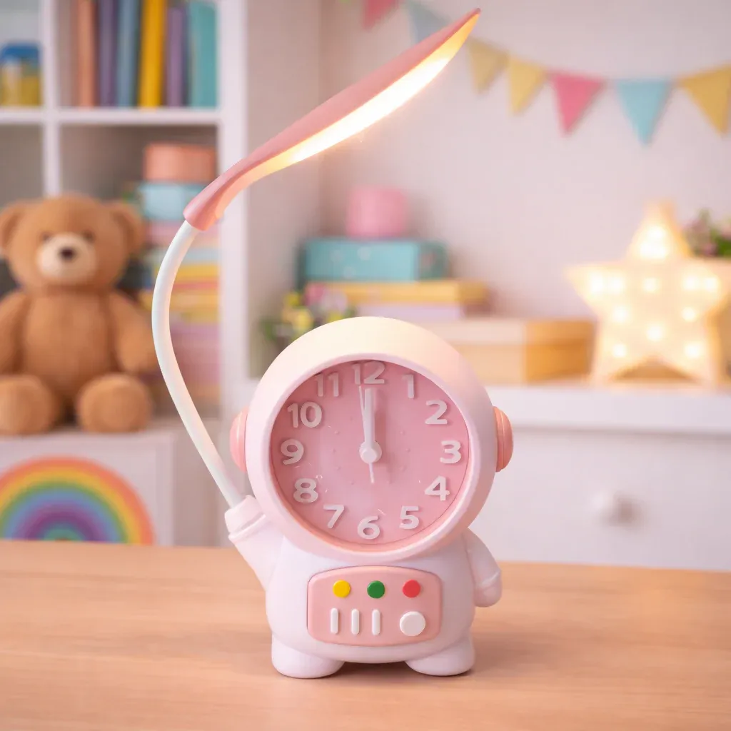 Premium Astronaut Desk Lamp with Alarm Clock for Kids Room, Study Table & Bedside - Buy Online at Alikart