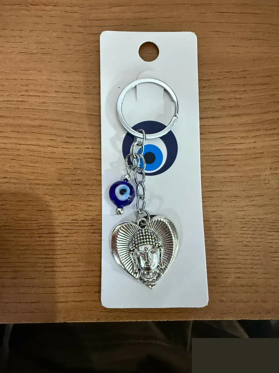 Buddha Evil Eye Heart Keychain for Car Keys & Bags - Detailed Feature View 4
