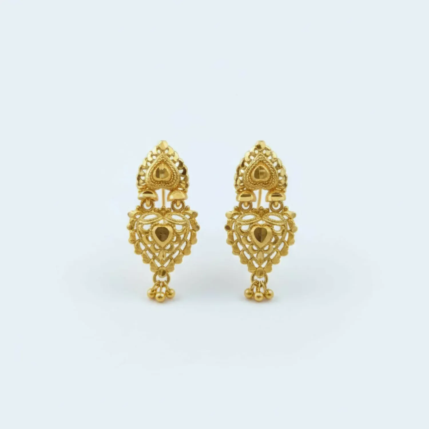 Ethnic Golden Drop Jhumka Earrings | Girls & Women Special - Detailed Feature View 3