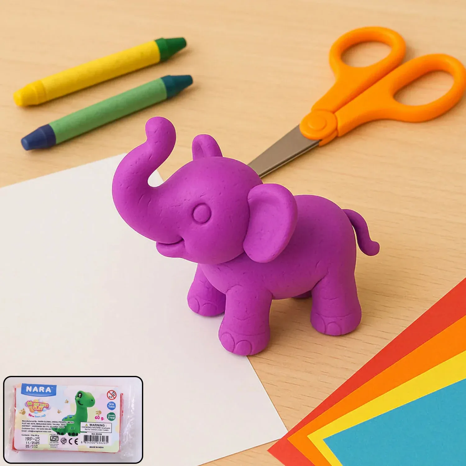Nara Creative Modelling Clay for Kids DIY Art & Craft Soft Play Dough - Detailed Feature View 6
