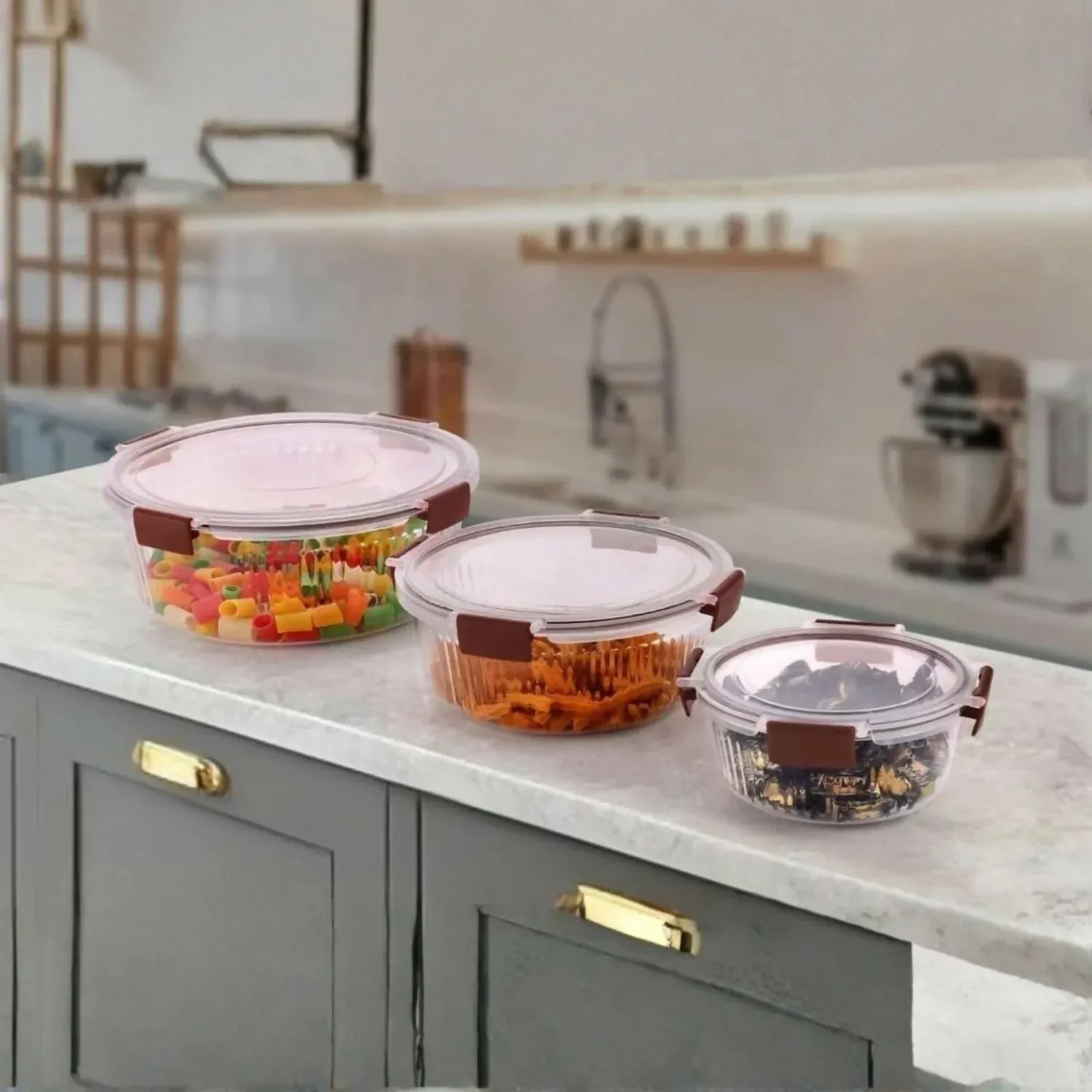 Fridge Storage Containers – Airtight & Leak-Proof Pack of 3 - Detailed Feature View 2