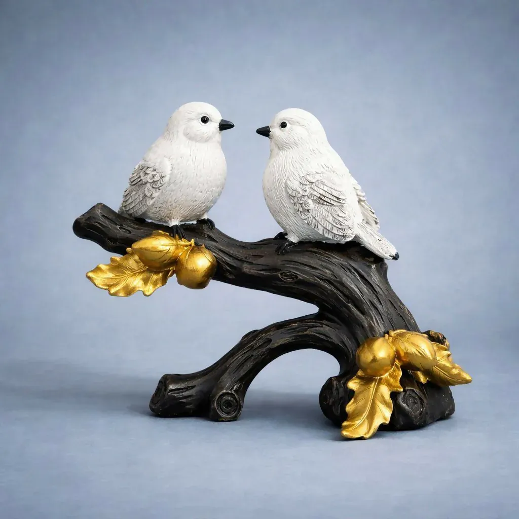 Bird Couple Showpiece – Elegant Decor for Home & Office - Detailed Feature View 3