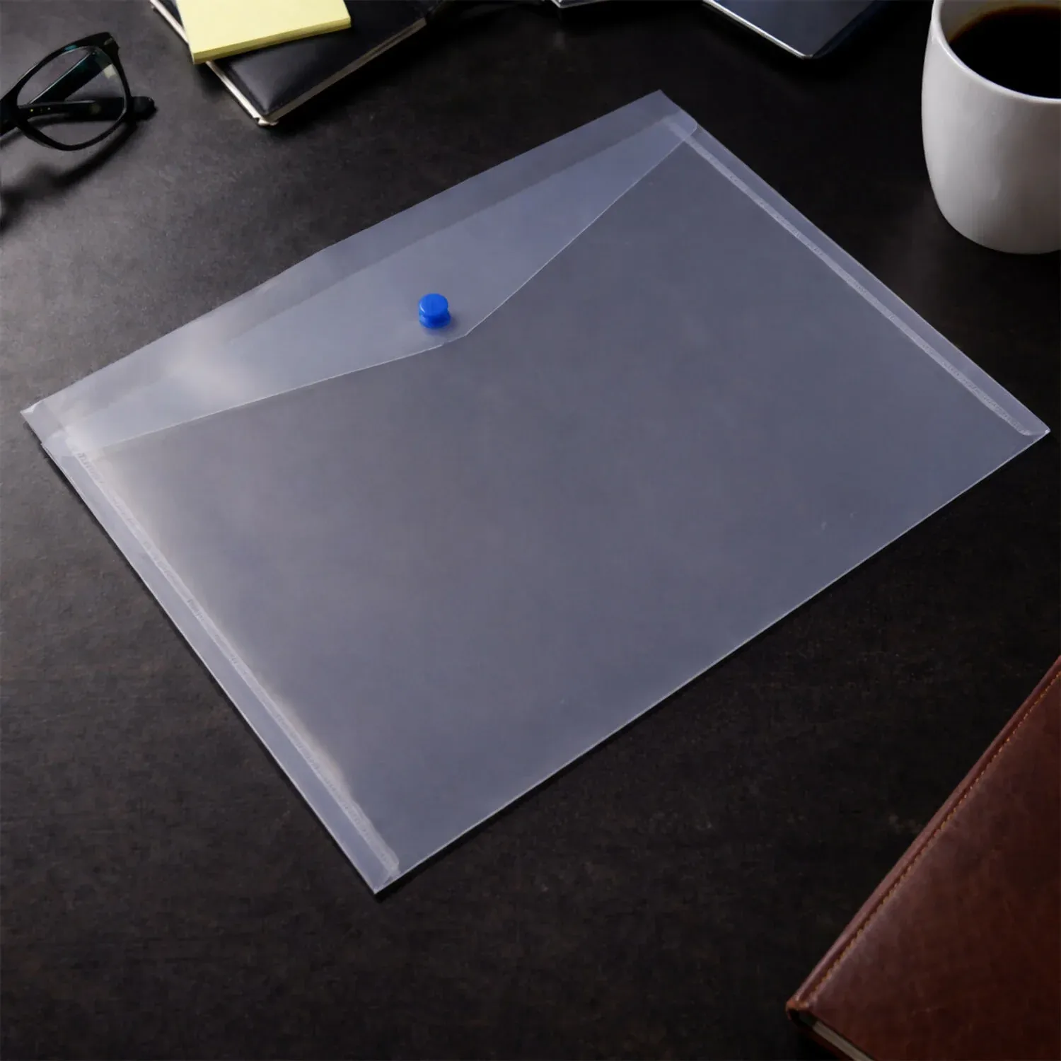 Premium Single Pocket Button Closure Transparent Document File Folder – MIx Colour - Buy Online at Alikart