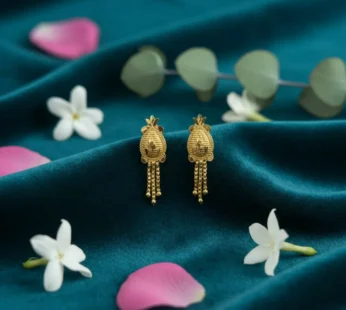 Nice 3 Line Golden Earrings for Women & Girls – Traditional Fancy Jewellery Gift