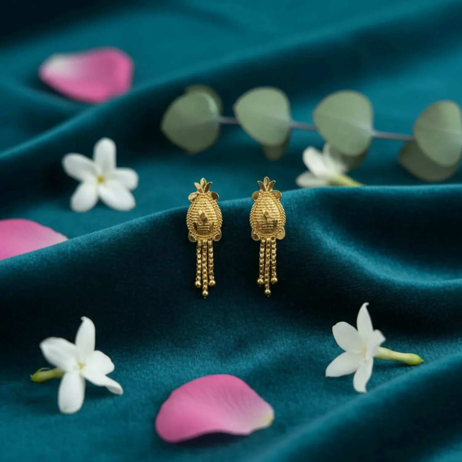 Premium Nice 3 Line Golden Earrings for Women & Girls – Traditional Fancy Jewellery Gift - Buy Online at Alikart