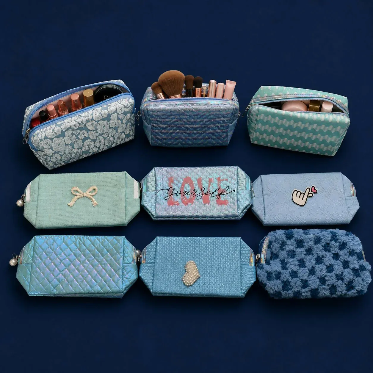 Premium Multipurpose Cosmetic & Stationery Organizer Pouch - Detailed Feature View 5