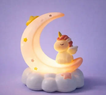 Unicorn Moon LED Night Lamp for Kids Bedroom USB Rechargeable