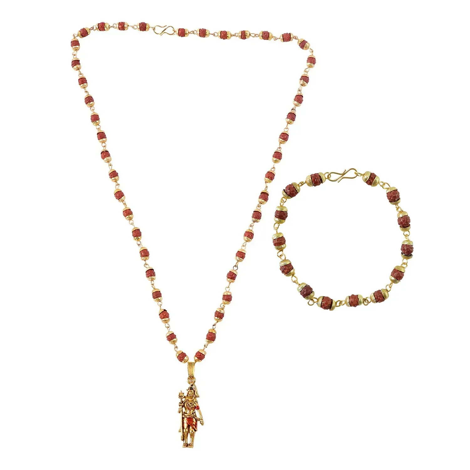 Mahadev Pendant with Rudraksha Necklace Combo - Detailed Feature View 4