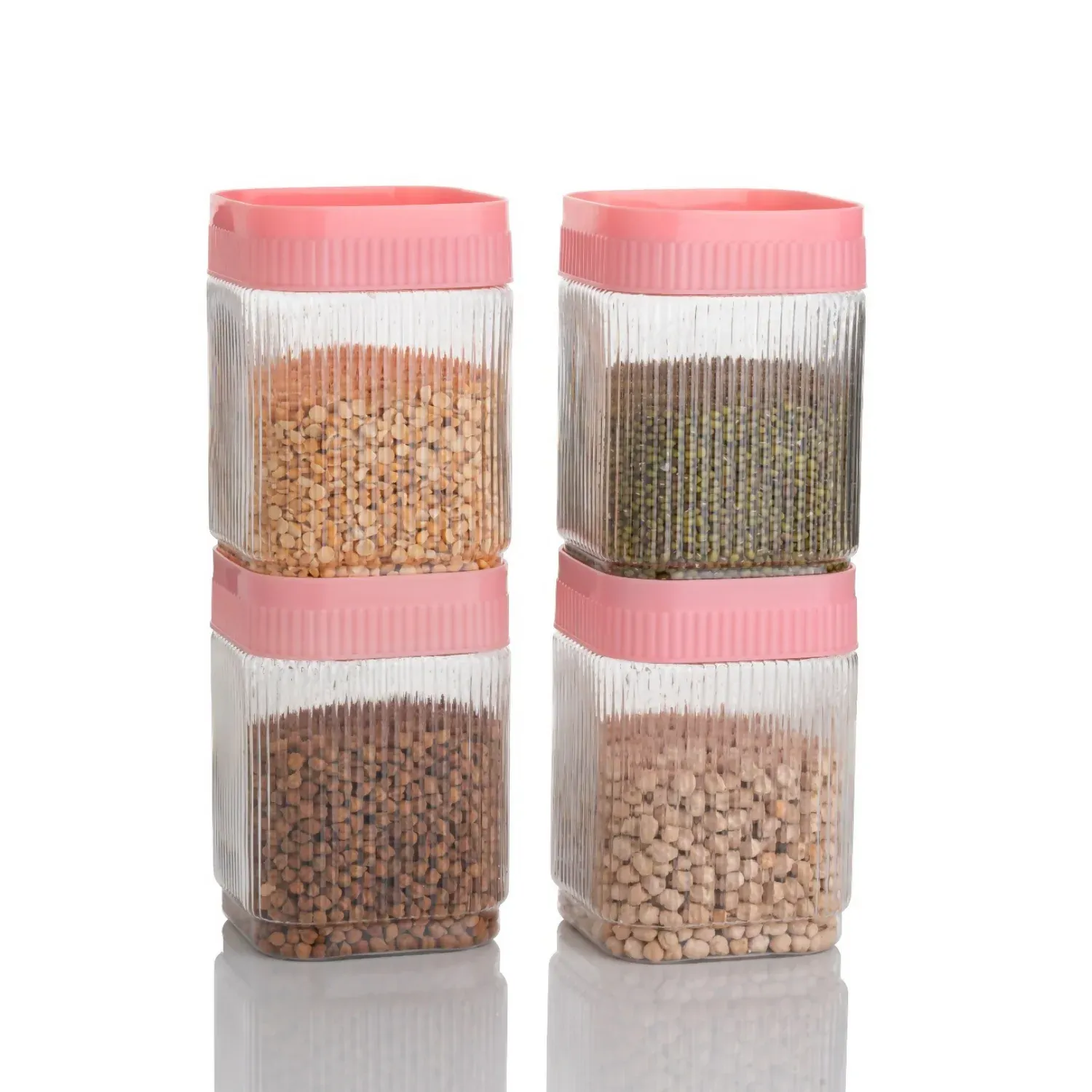 Plastic Storage Container Set – Airtight & Leak Proof Kitchen Jars - Detailed Feature View 1