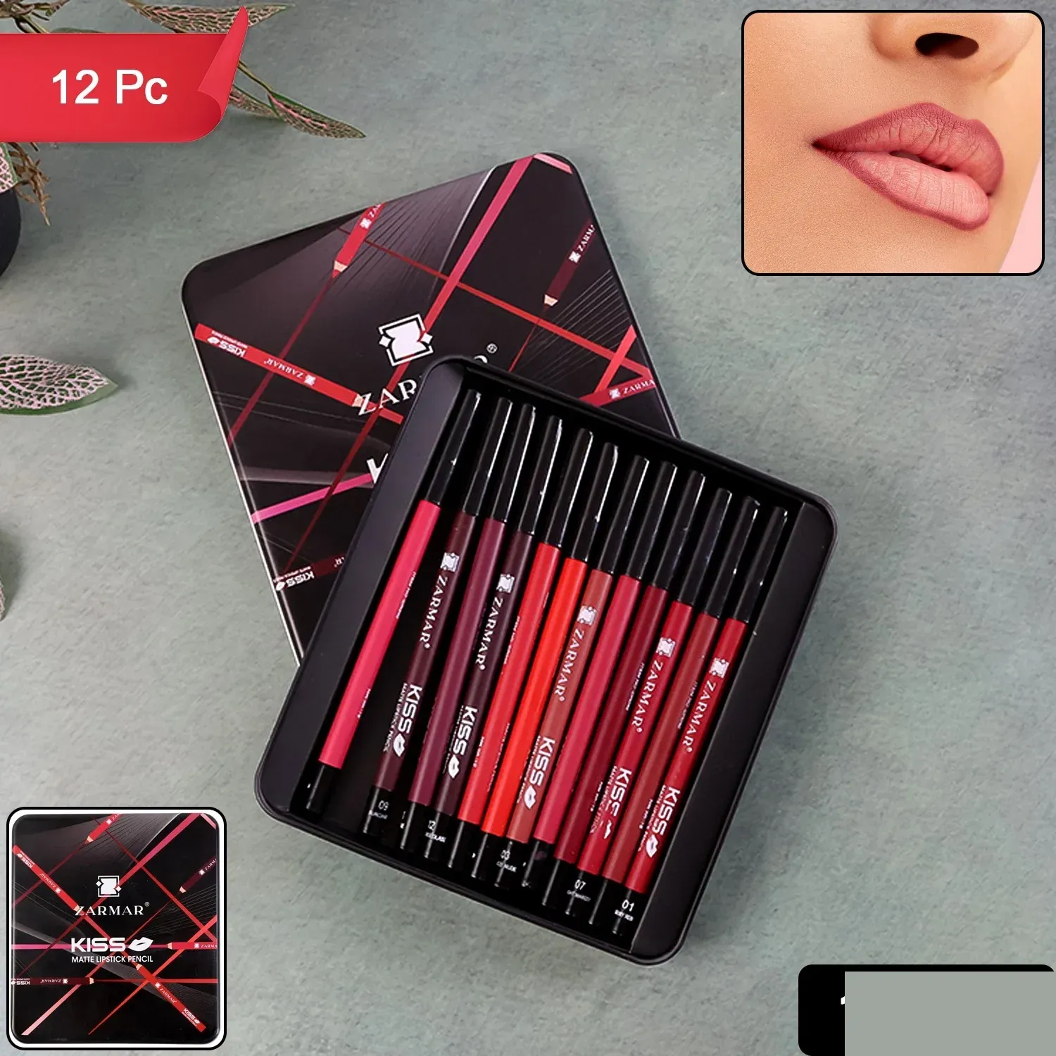 Matte Lipstick Pencil Set – Long-Lasting, Smudge-Proof Colors - Detailed Feature View 1