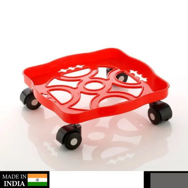 Gas Cylinder Trolley – Square Plastic with Wheels