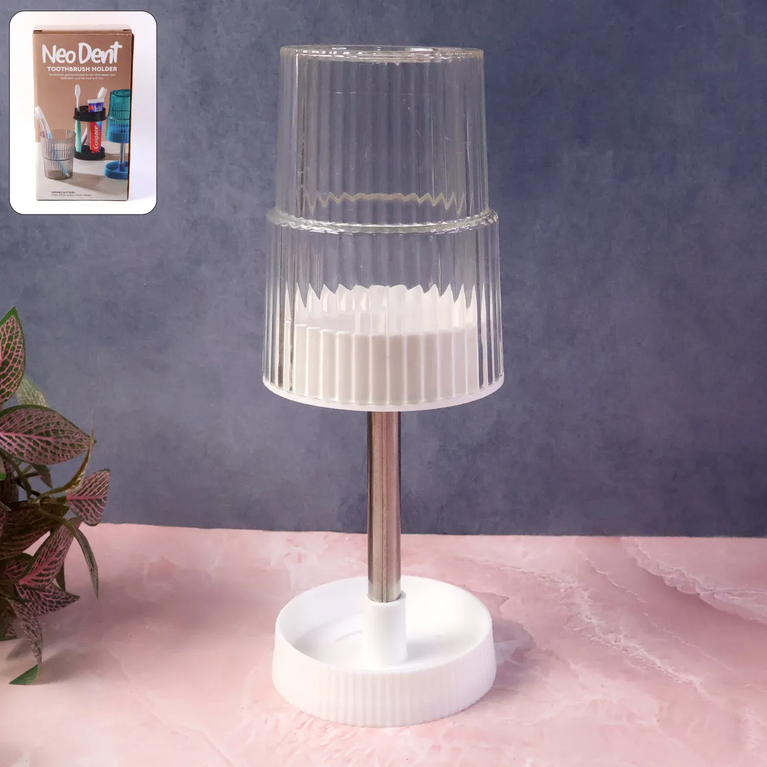 Rotating Toothbrush Holder Stand – Space-Saving Bathroom Organizer - Detailed Feature View 2