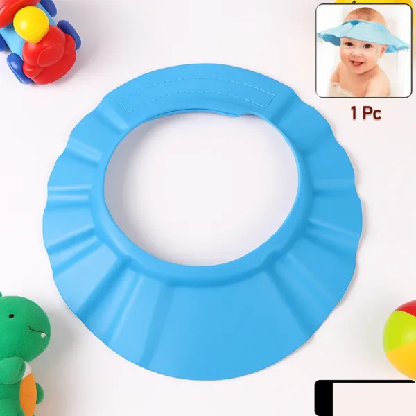 Adjustable Baby Shower Hat – Soft, Splash-Proof Protection