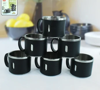 Stainless Steel Desk Mug Set – Durable 150ml Tea & Coffee Cups