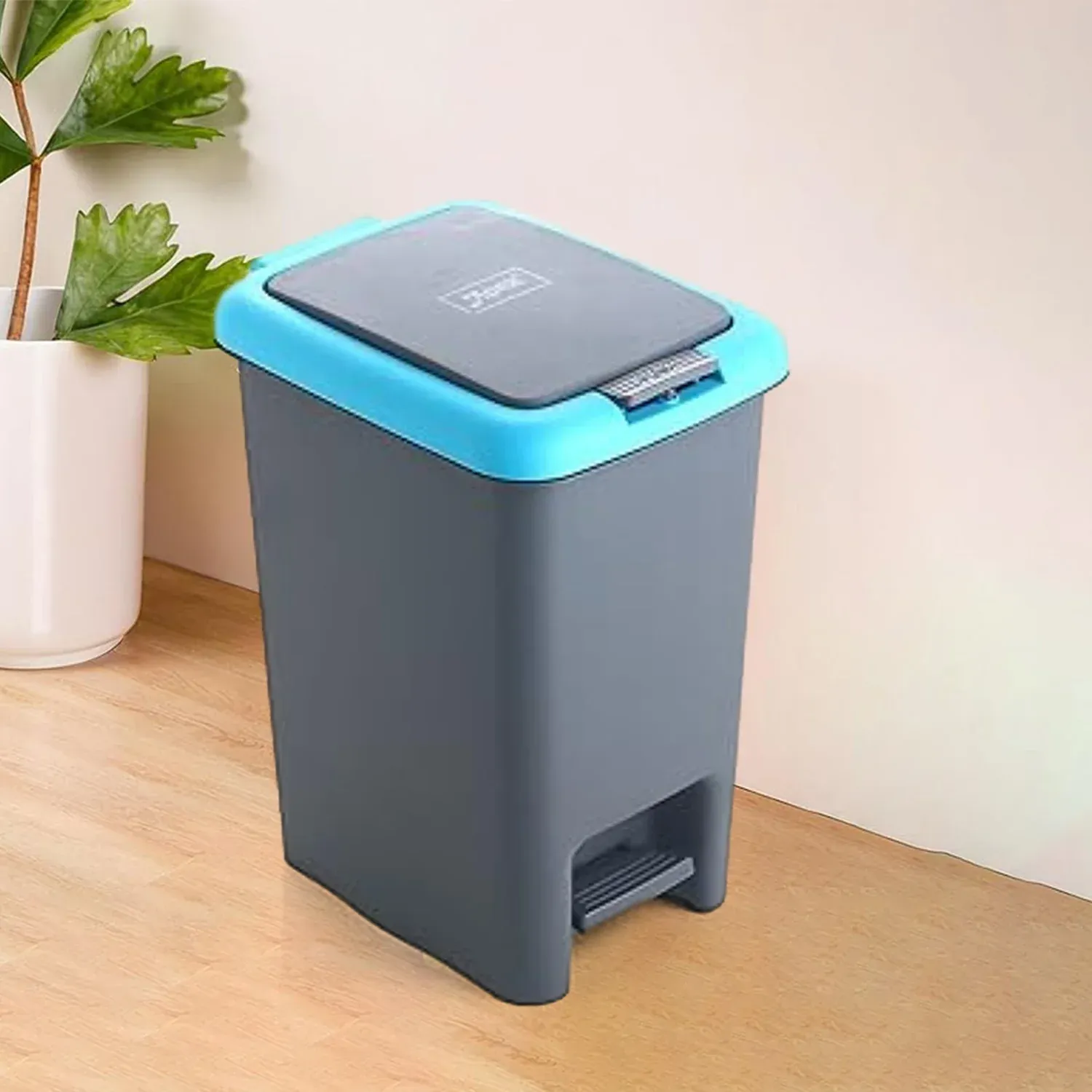 Premium Push N Pedal Dust Bin – Hands-Free 6.5 Liter Space-Saver - Buy Online at Alikart