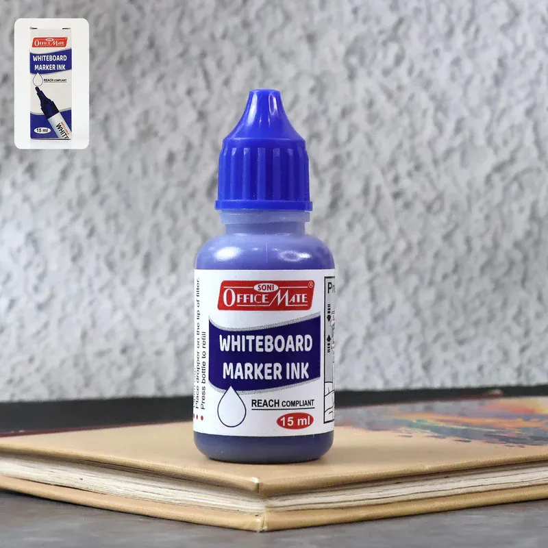Premium Whiteboard Marker Ink Blue – Smooth 15 ml Refill Bottle - Buy Online at Alikart
