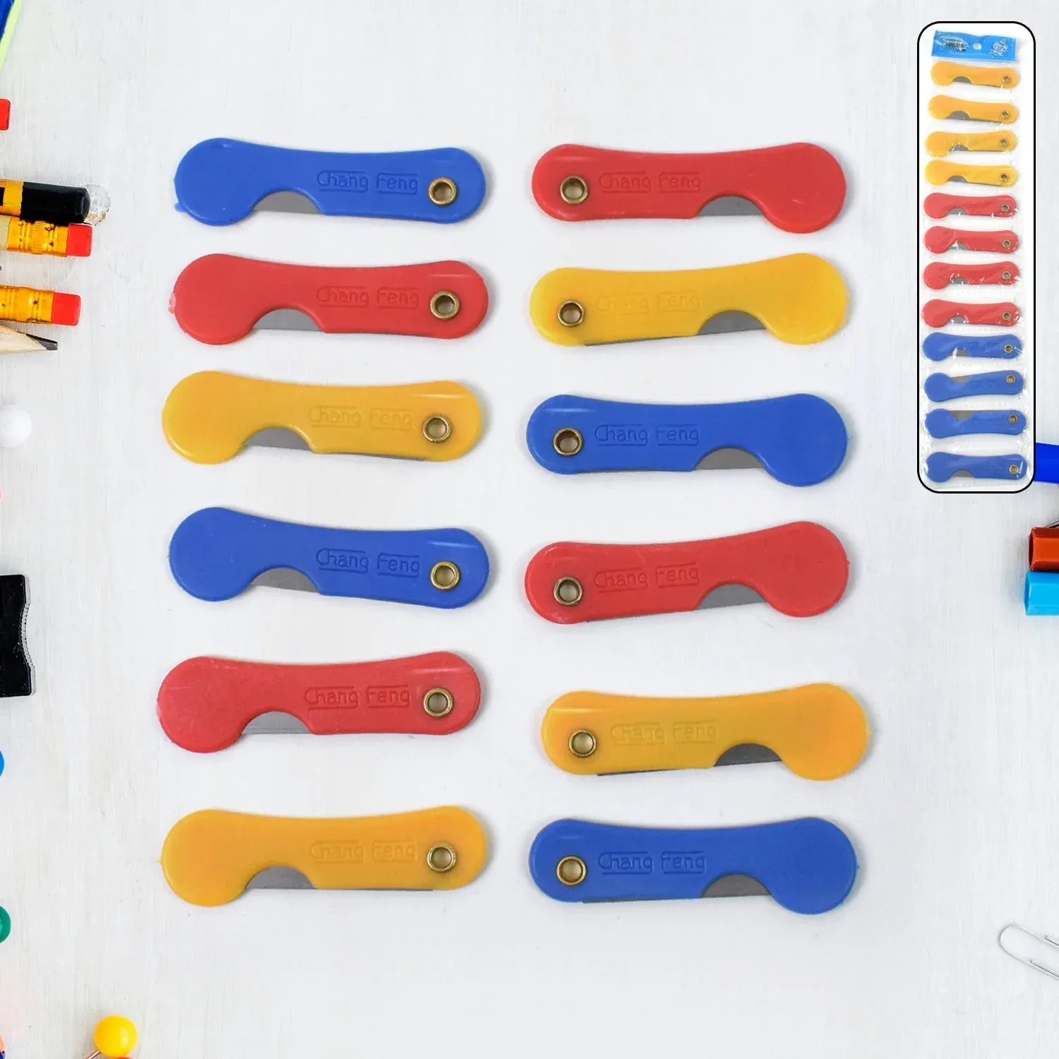 Premium Mini Paper Cutter Knife – Multicolour 12-Pack | CutNova - Buy Online at Alikart