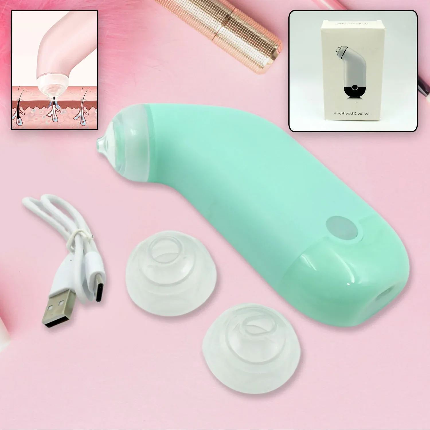 Vacuum Blackhead Remover – Mini Handheld Facial Tool | GlowForm