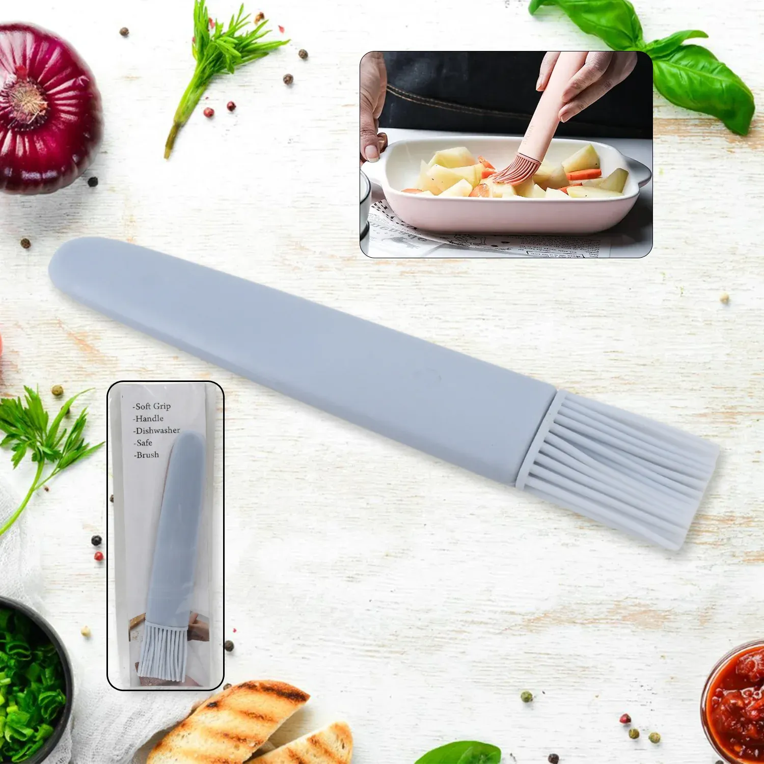 Premium Silicone Pastry Brush – Heat-Resistant Basting Tool | Bake & Dwell - Buy Online at Alikart