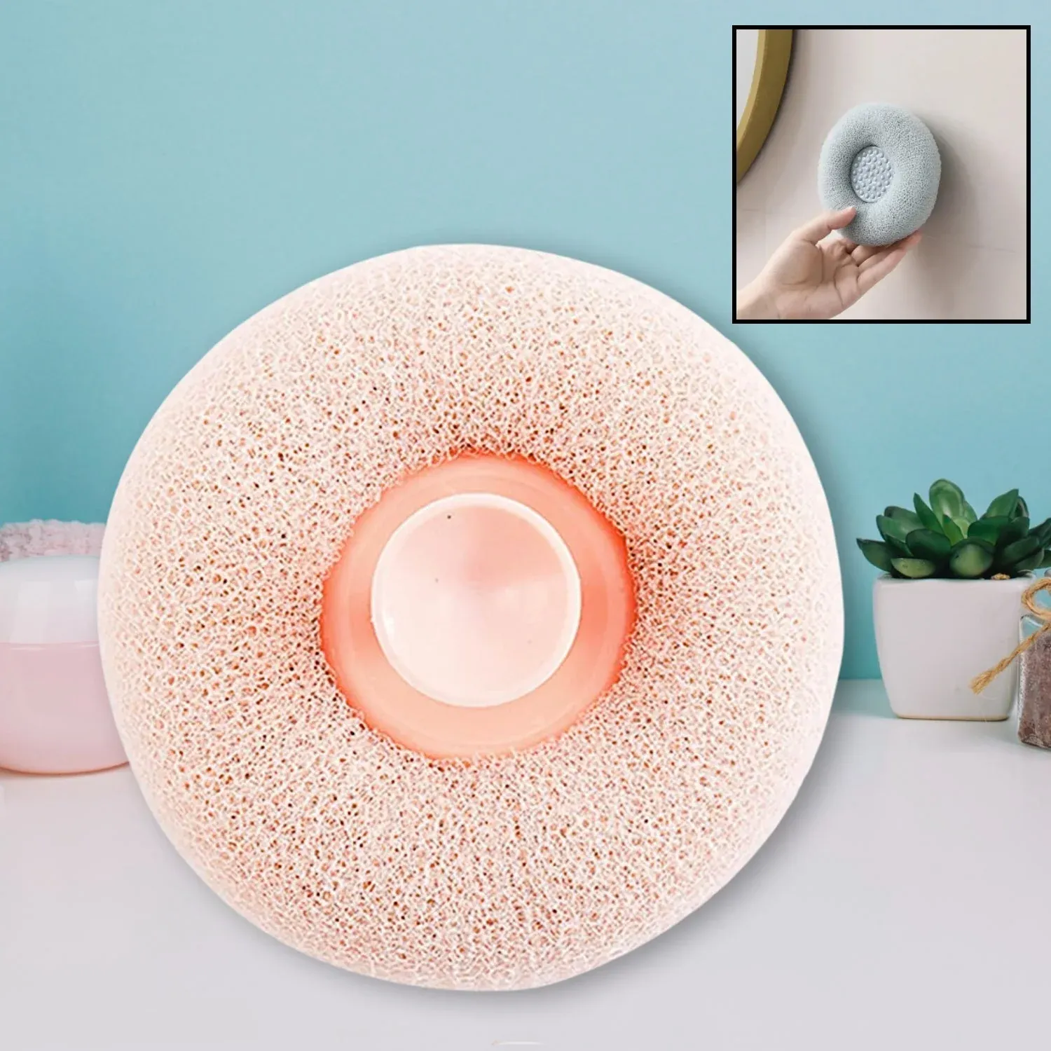Premium Flower Bath Sponge – Soft Exfoliator with Suction Cup | VelvaBloom - Buy Online at Alikart