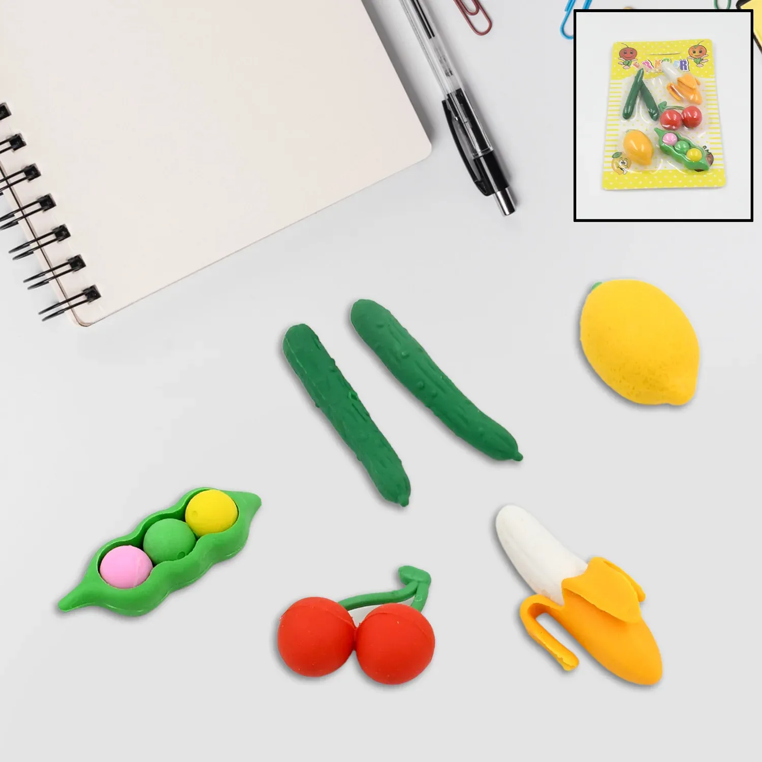 Kids Erasers Set – Colorful 3D Designs | Writezo - Detailed Feature View 4