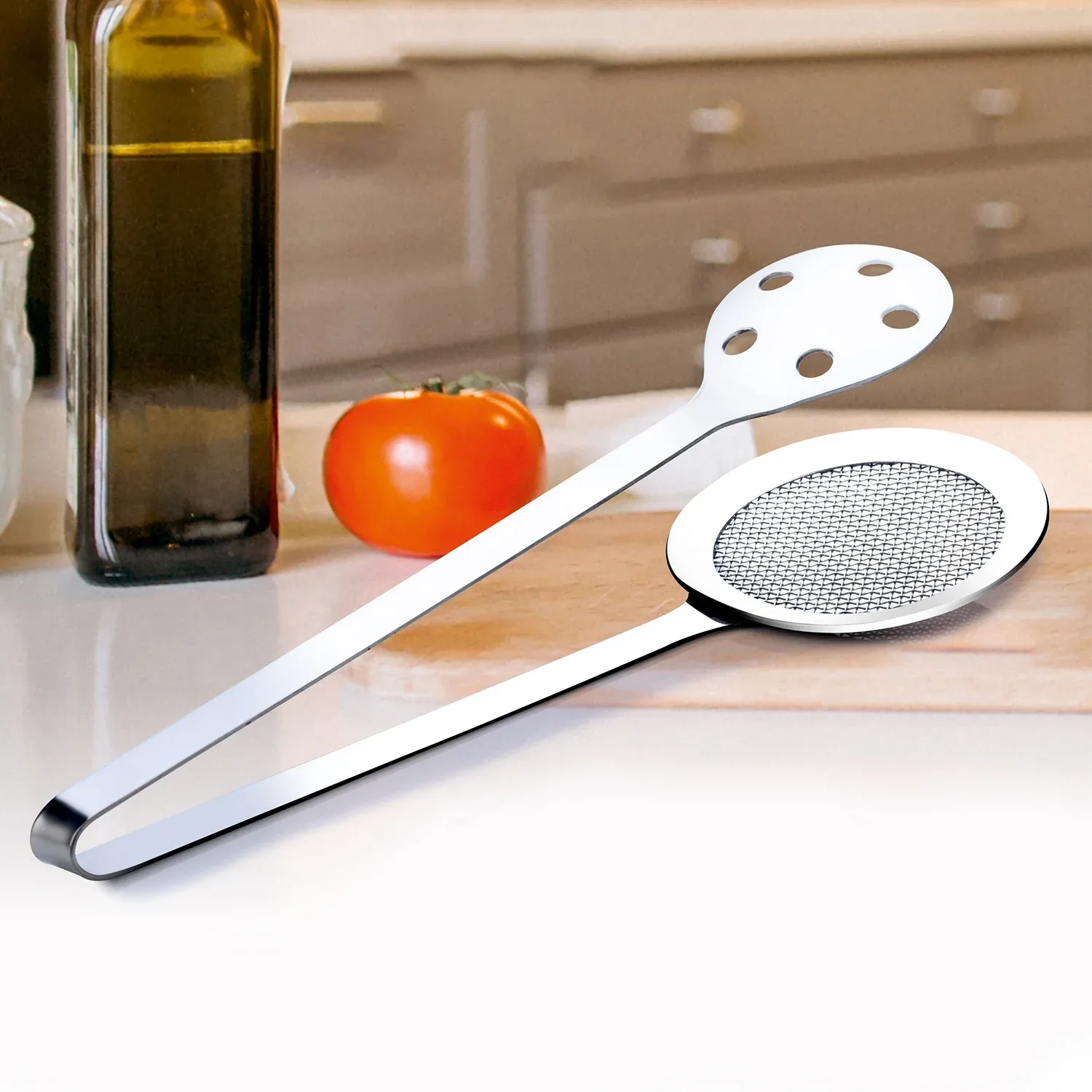 Premium Stainless Steel Skimmer Serving Tong – Durable Multi-Use Kitchen Tool - Buy Online at Alikart