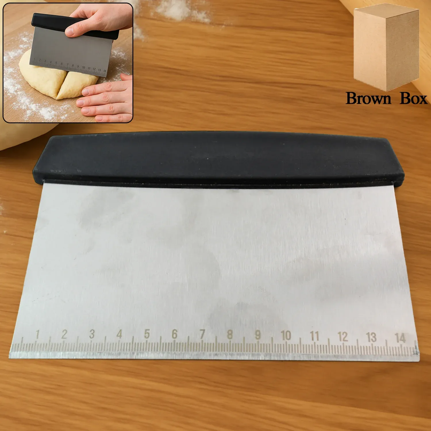 Premium Stainless Steel Dough Scraper – Precision Baking Tool - Buy Online at Alikart