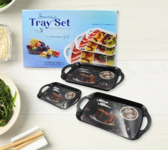 Serving Tray Set – Multicolor Mix Sizes, Lightweight & Stylish