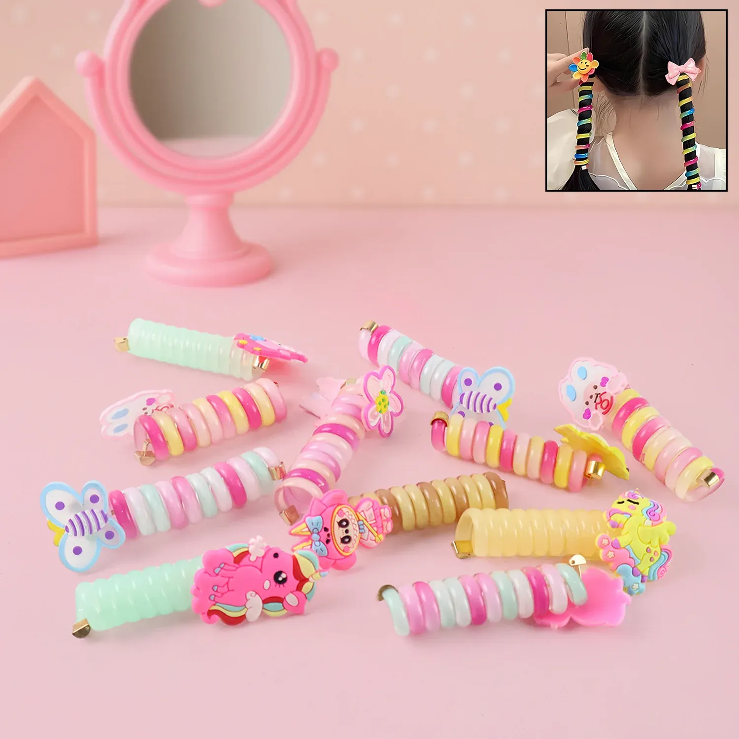 Premium Spiral Hair Braiding Clips for Kids – Colorful Cartoon Designs - Buy Online at Alikart