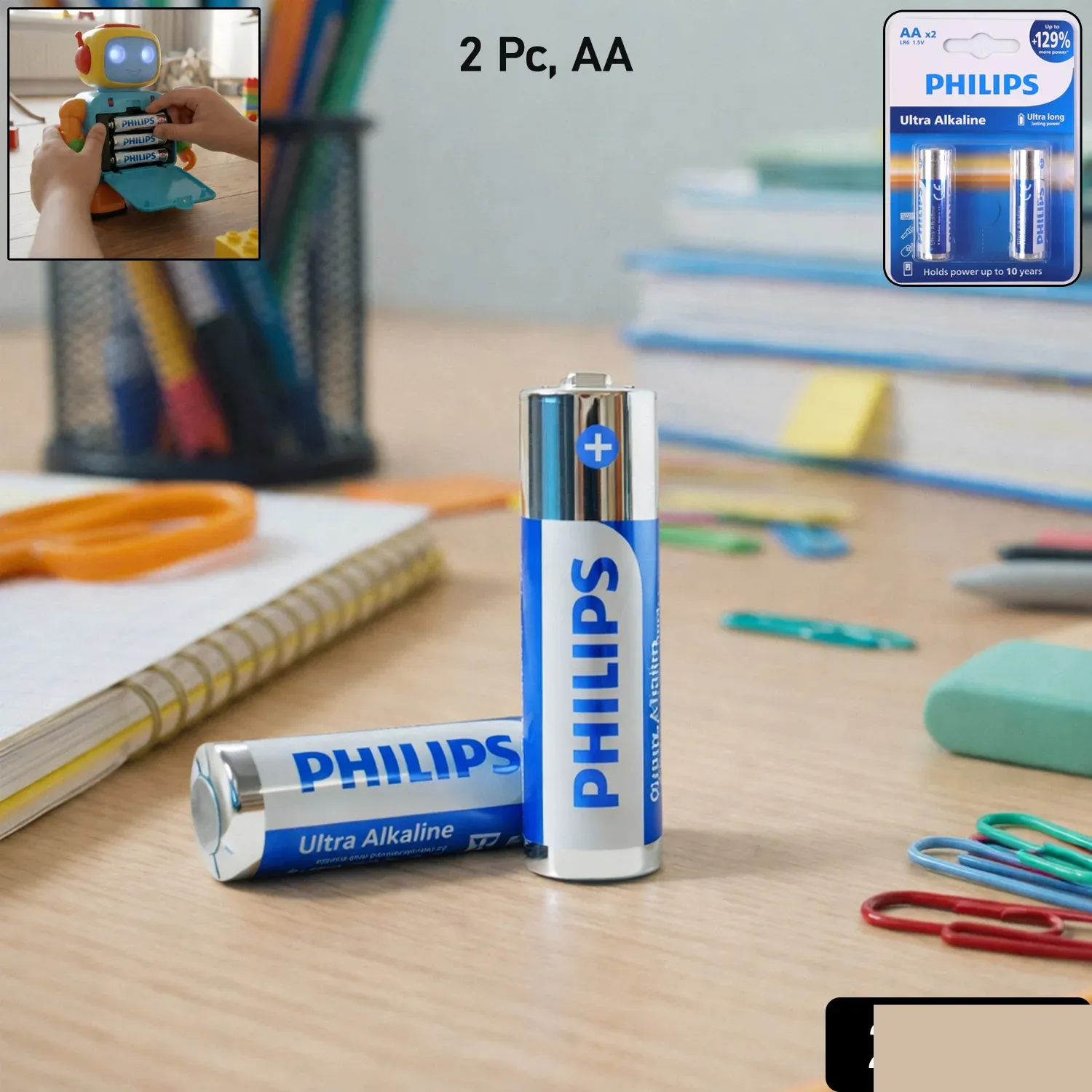 AA Ultra Alkaline Batteries – Long Lasting Power Set - Detailed Feature View 1