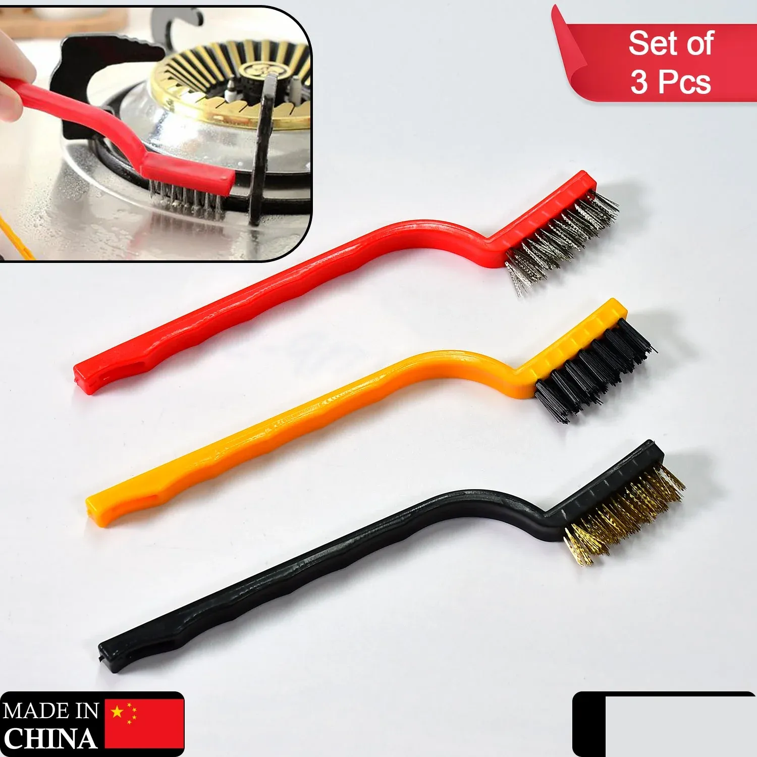 Mini Wire Brush Set – Multi-Material Cleaning | Velvet Wipe - Detailed Feature View 2