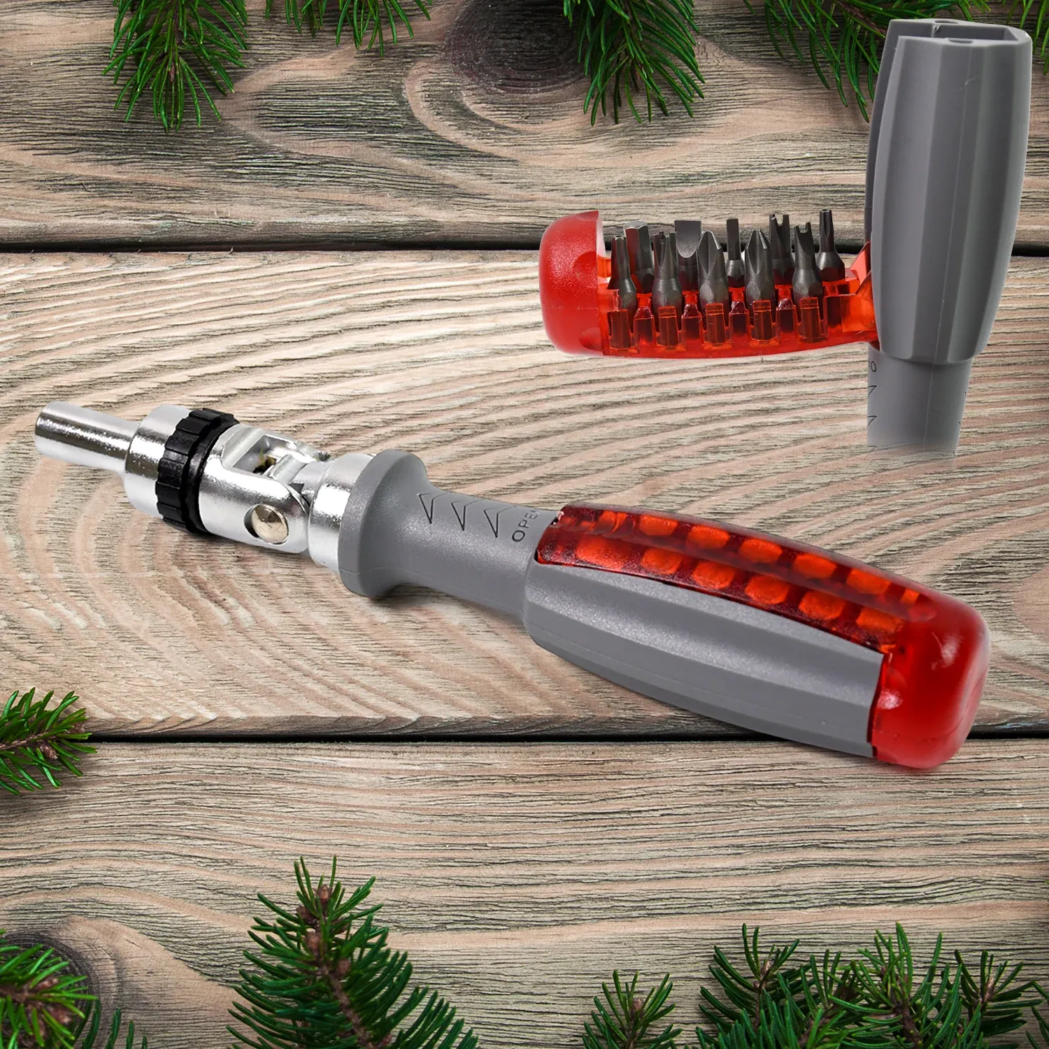 Premium Ratchet Screwdriver Set – Adjustable Angle & 20 Bits | BoltForce - Buy Online at Alikart